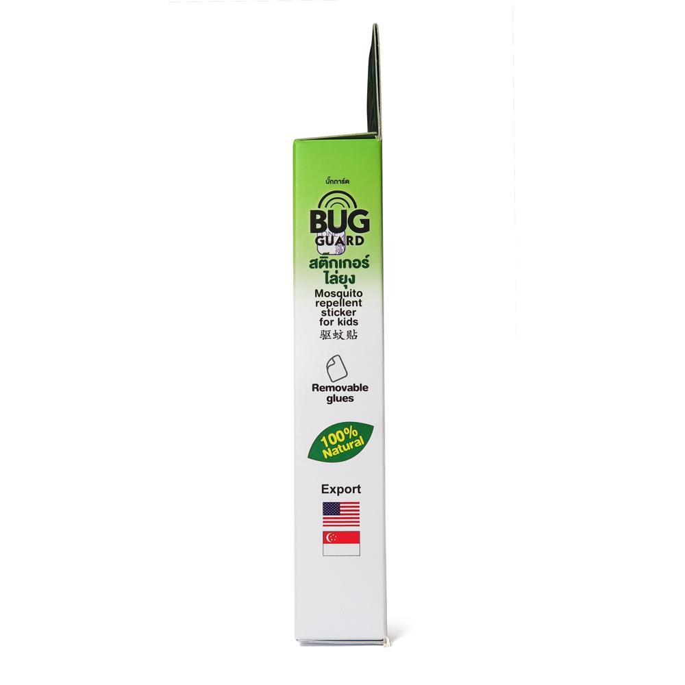 BUG GUARD สติกเกอร์กันยุง สำหรับเด็ก สารสกัดธรรมชาติ 100% (กลิ่นตะไคร้หอม) BUG GUARD สติกเกอร์กันยุง สำหรับเด็ก สารสกัดธรรมชาติ 100% (กลิ่นตะไคร้หอม)