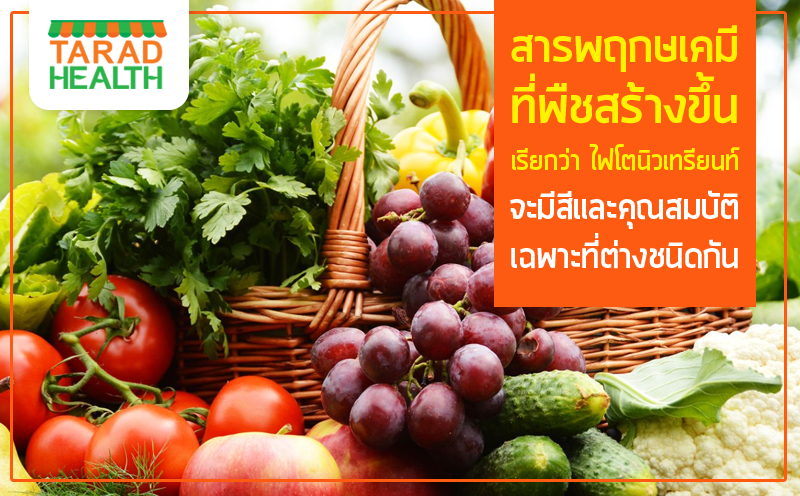  สารพฤกษเคมีที่พืชสร้างขึ้น เรียกว่า ไฟโตนิวเทรียนท์ จะมีสีและคุณสมบัติเฉพาะที่ต่างชนิดกัน