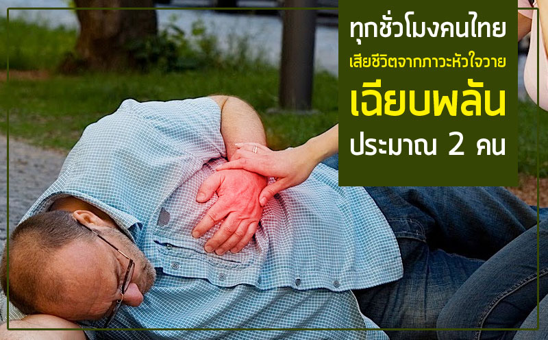 ทุกชั่วโมงคนไทยเสียชีวิตจากภาวะหัวใจวายเฉียบพลันประมาณ 2 คน